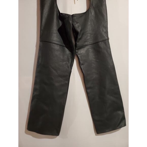 Heavy Duty Leather Company Riding Chaps Womens Size XL Ladies Black Motorcycle - Picture 4 of 9